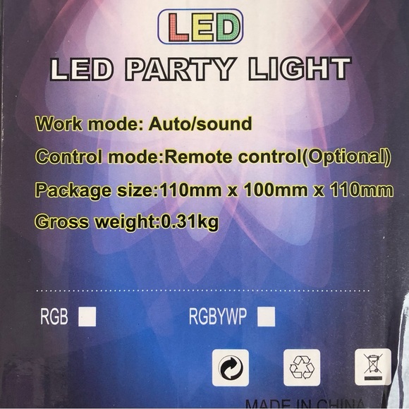 LED Party Light Disco Ball Dancing Stage Lights Remote Control Auto Sound Mode - Picture 12 of 12